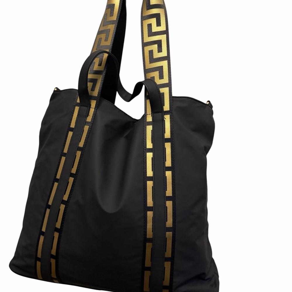 Versace Parfums Black & Gold Logo Tote NEW WITHOUT TAGS - Picture 2 of 16